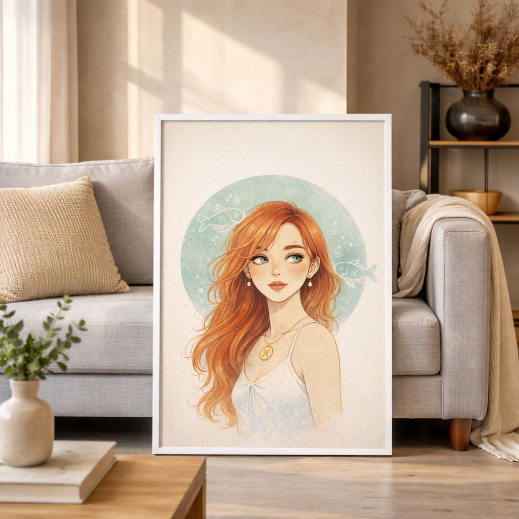 Lámina zodiaco Piscis mujer