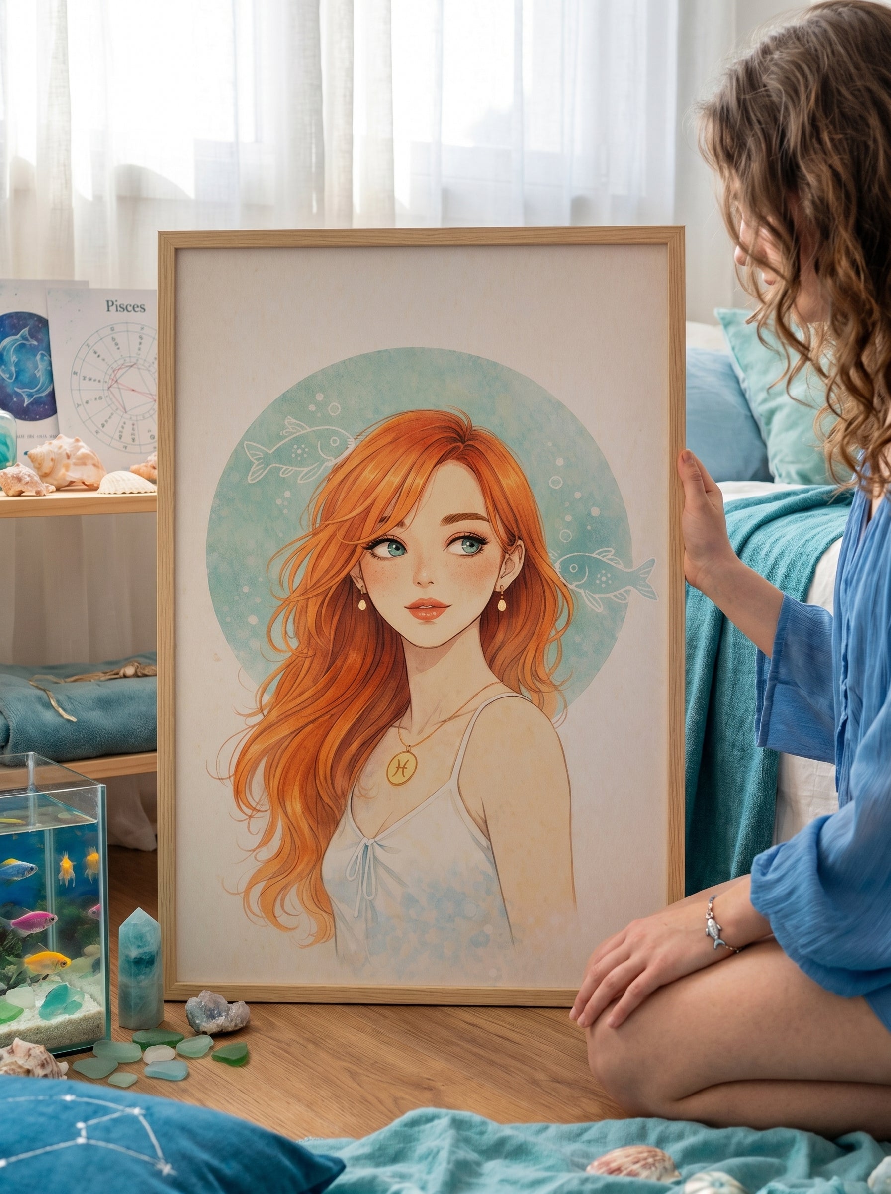 Lámina zodiaco Piscis mujer
