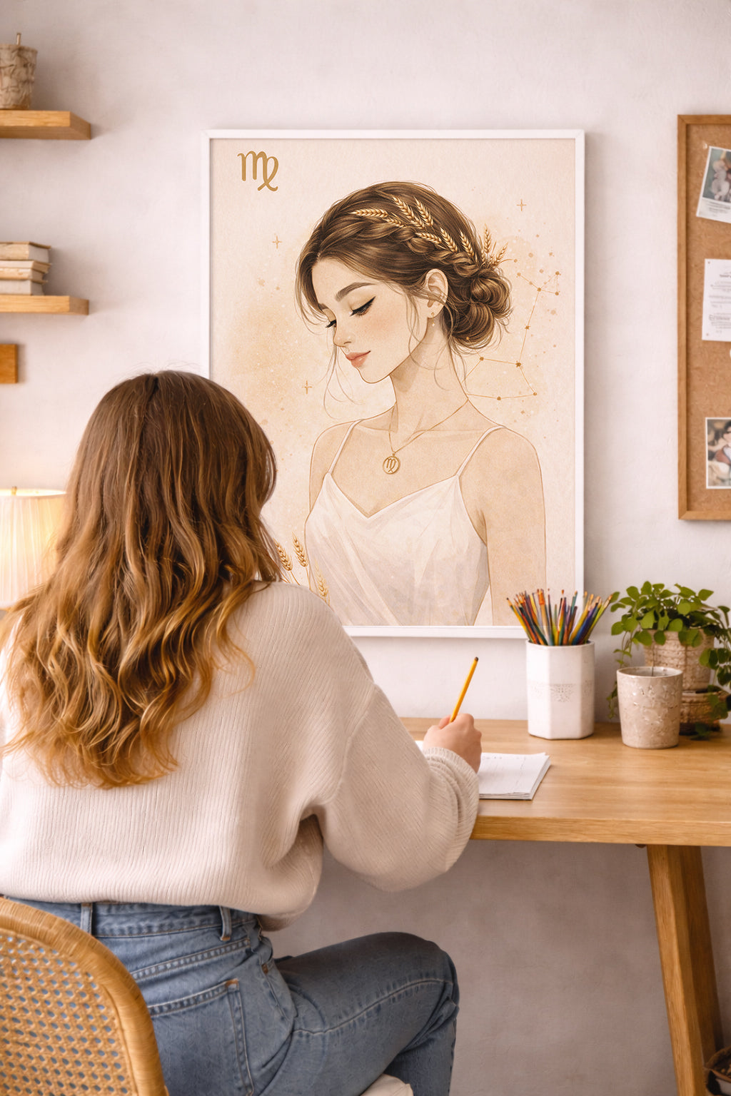 Lámina zodiaco Virgo mujer