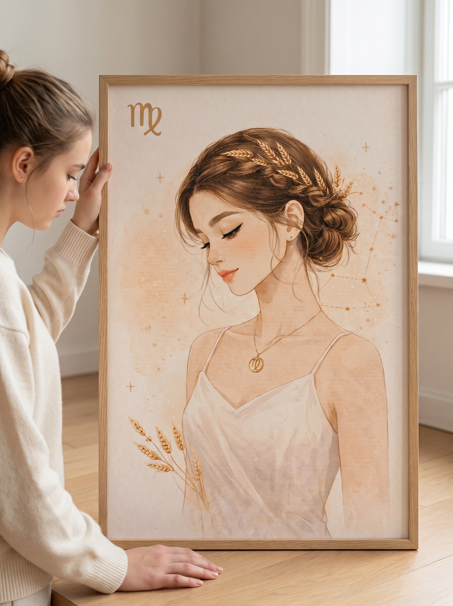 Lámina zodiaco Virgo mujer