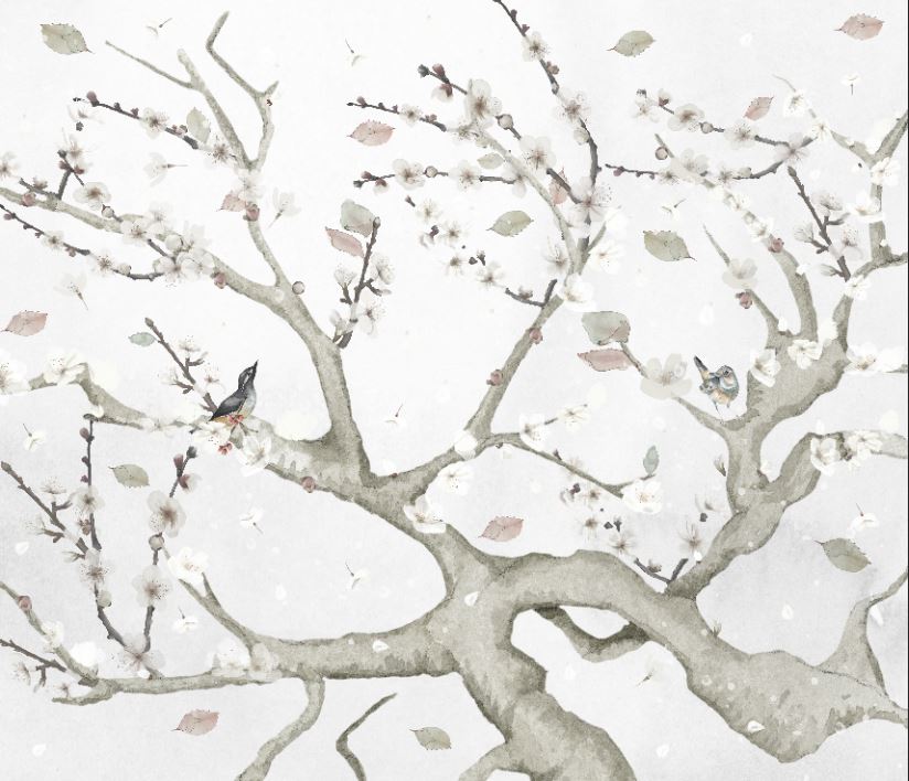 Mural de papel pintado - Almendro en flor III