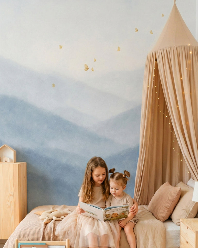 Mural de papel pintado - Mariposas al amanecer