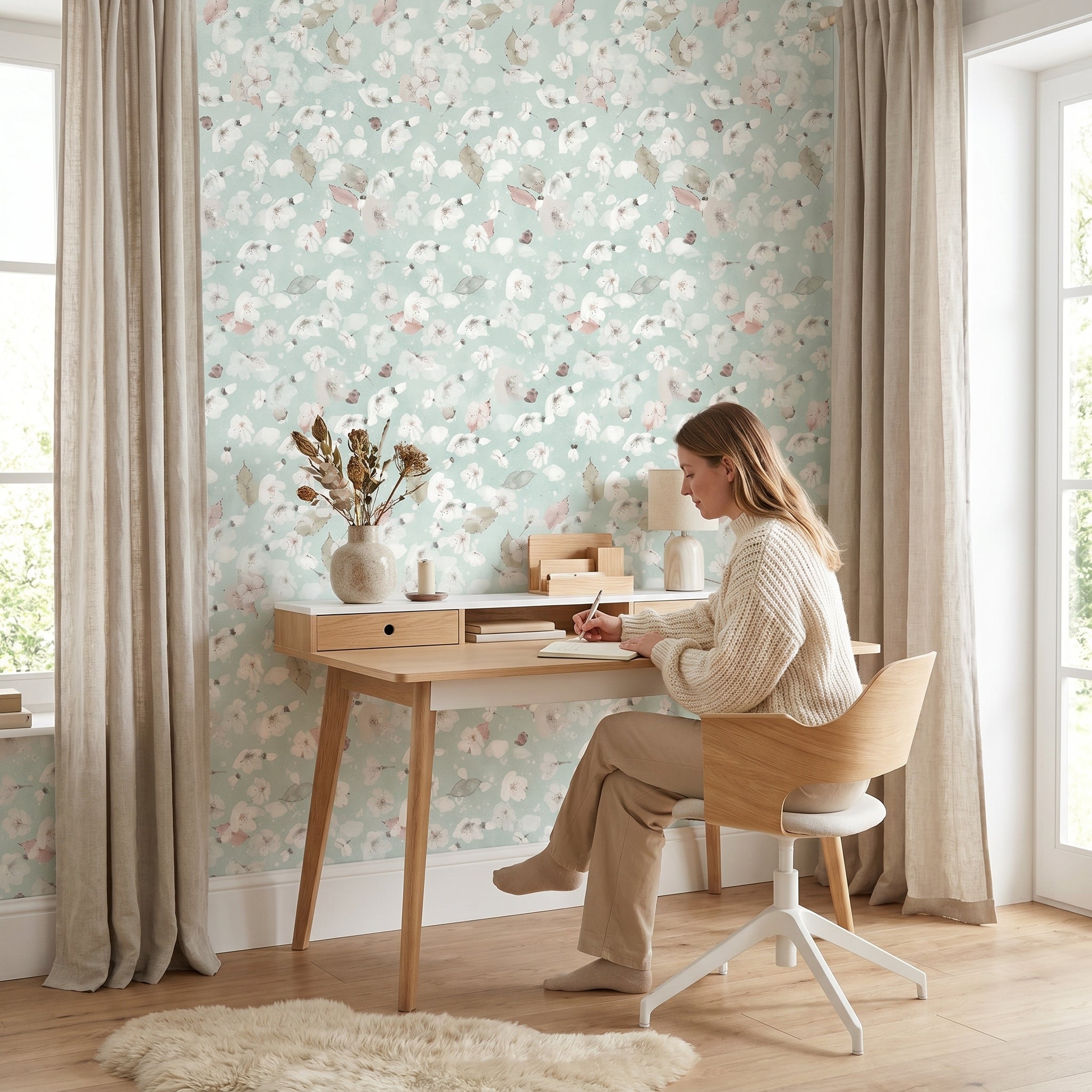 Papel pintado - Almendro en flor II