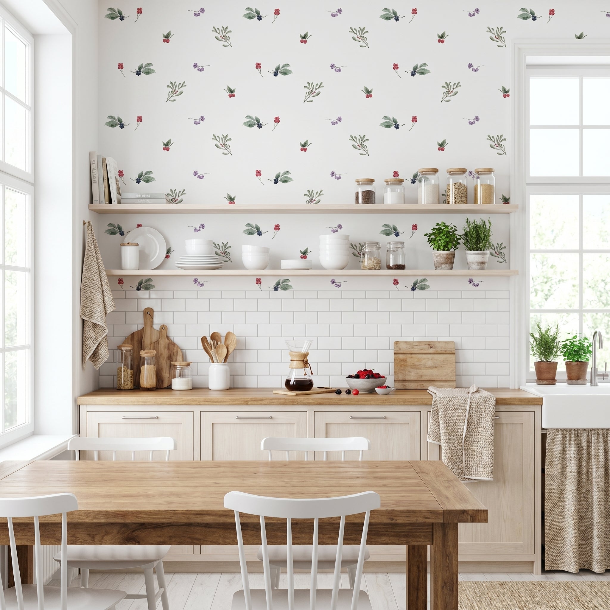 Papel pintado - Frutos Rojos