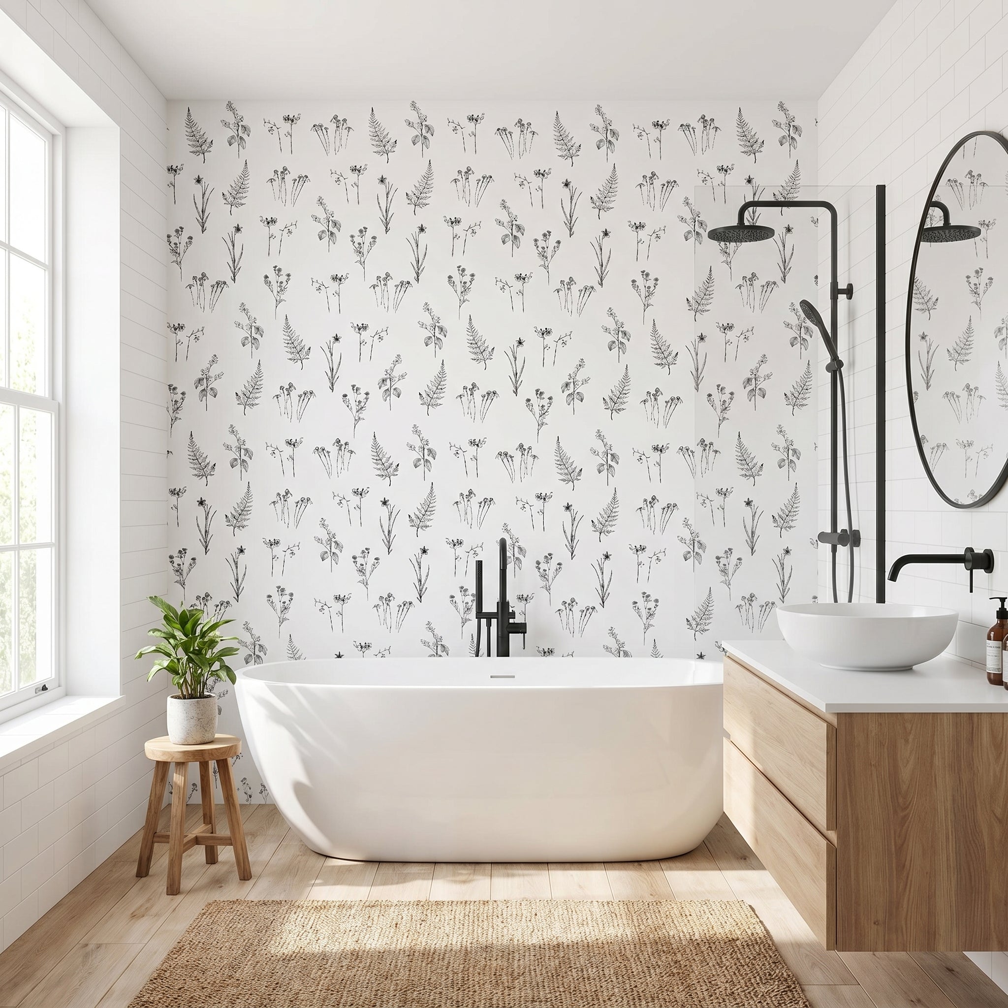 Papel pintado - Flores del bosque
