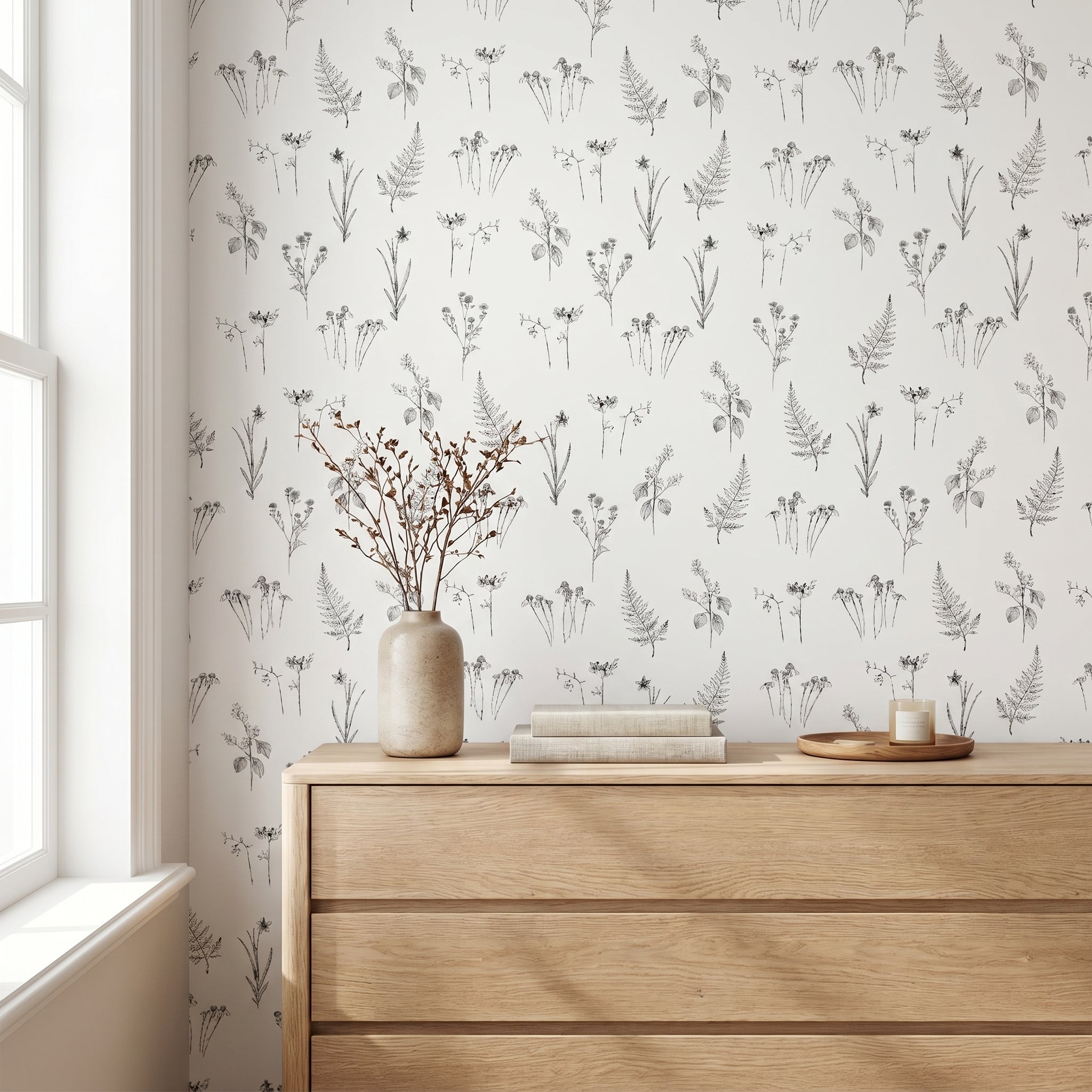 Papel pintado - Flores del bosque