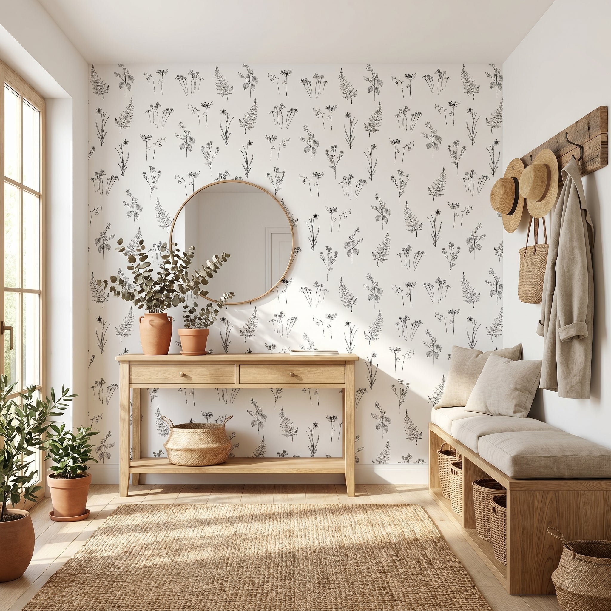 Papel pintado - Flores del bosque