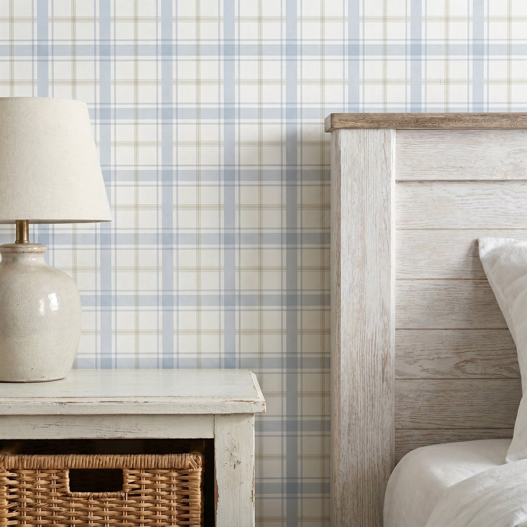 Papel pintado - Cuadros Azul y Beige