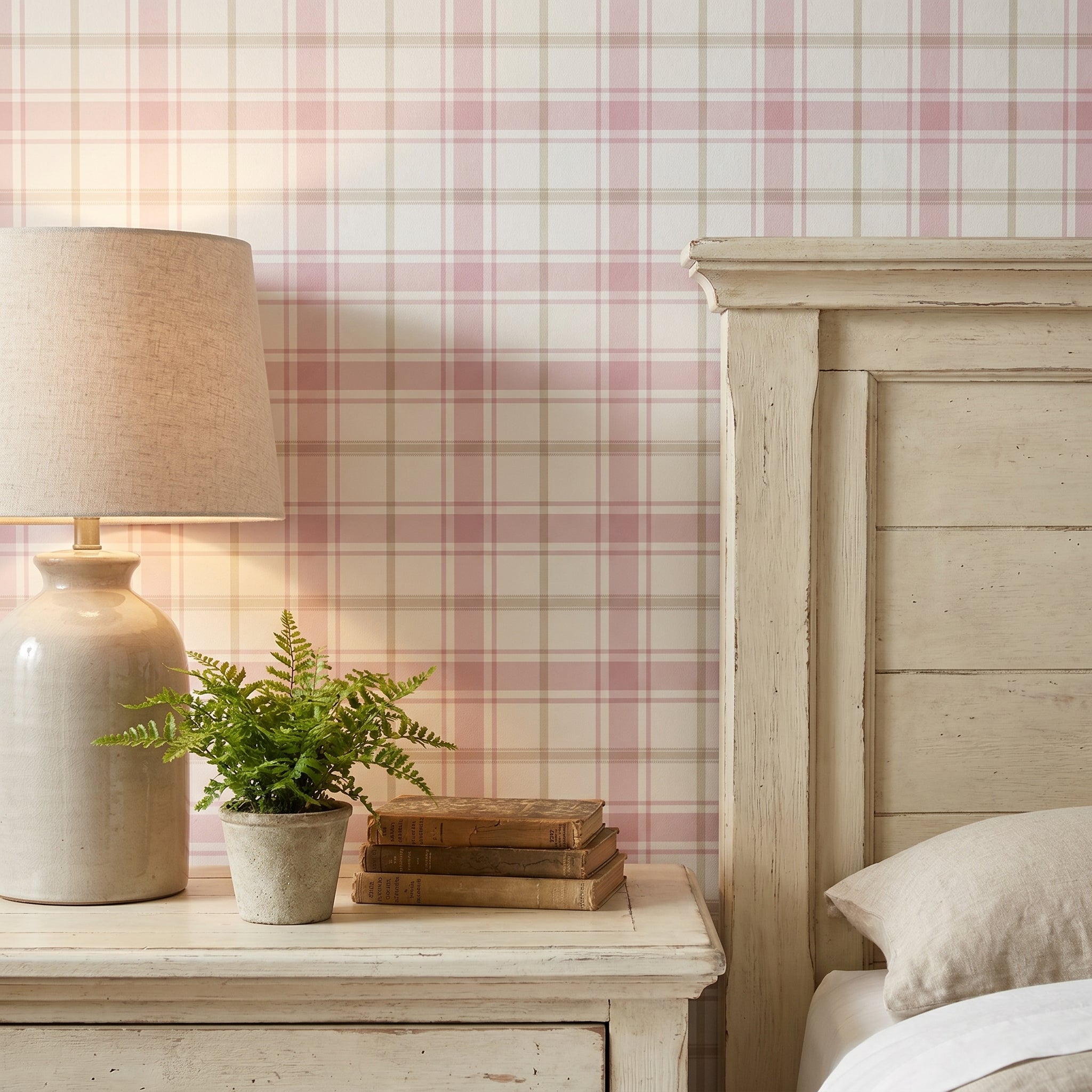 Papel pintado - Cuadros Rosa y Beige