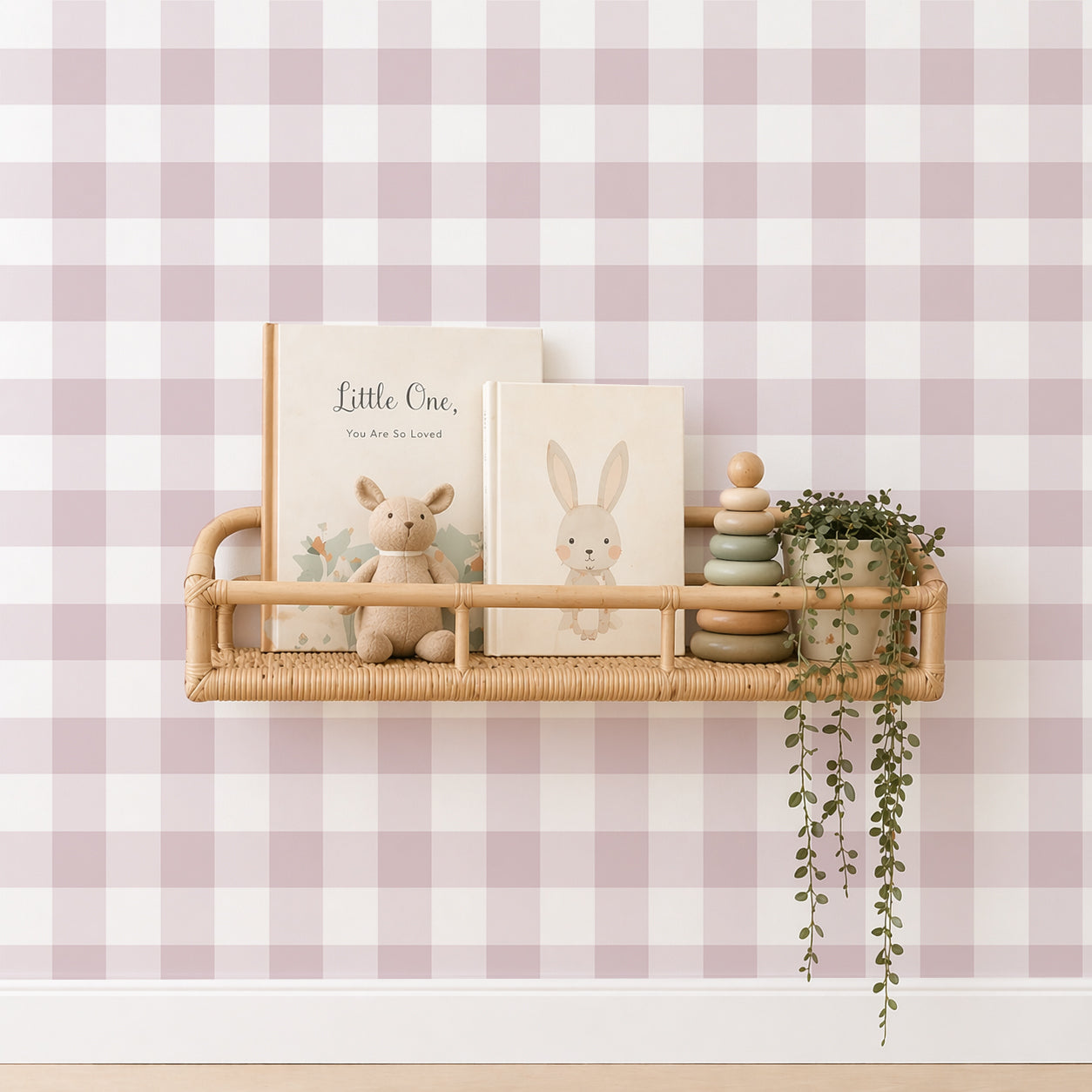 Papel pintado - Cuadro Vichy Rosa