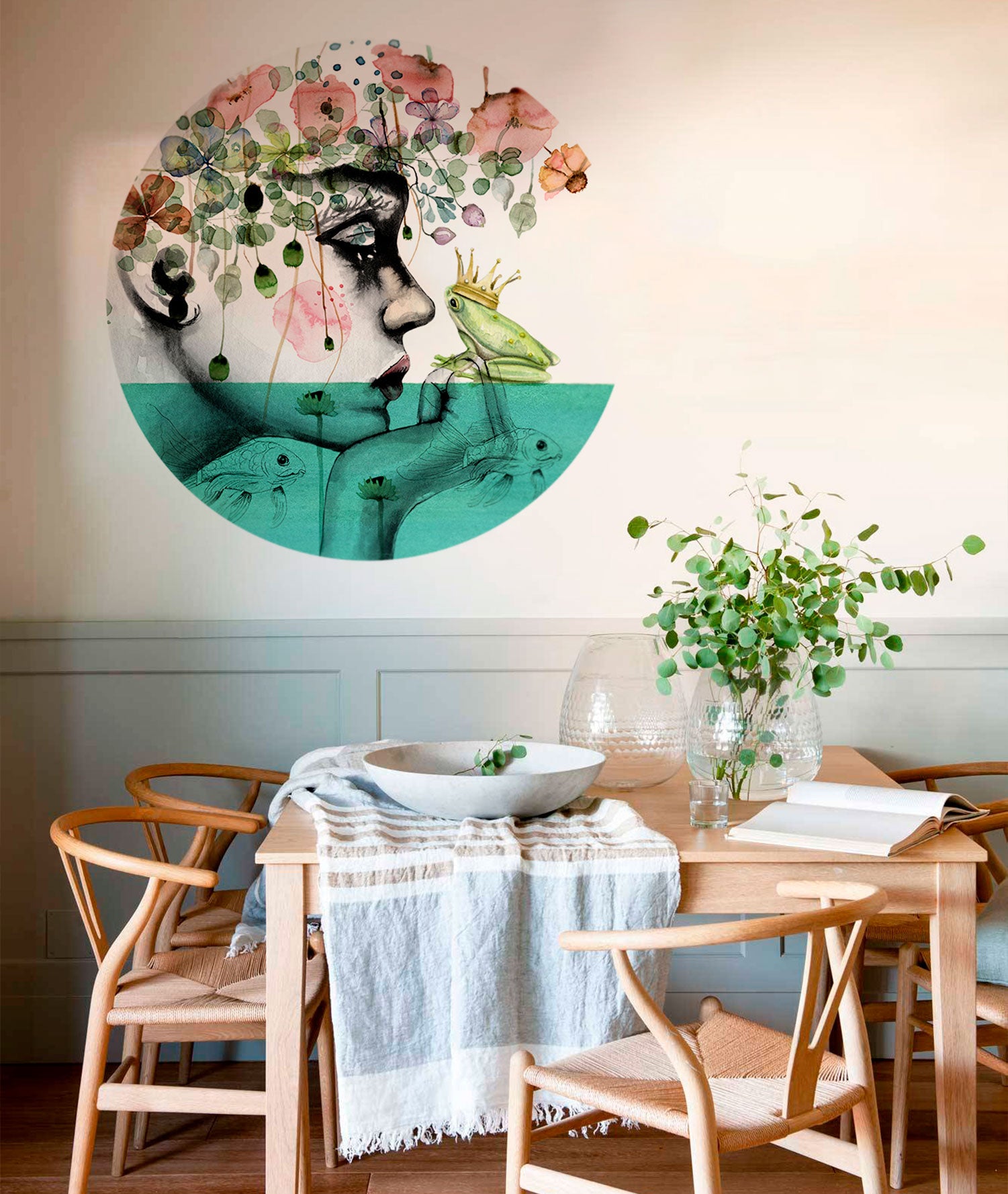 Vinilo Adhesivo Circular Love Tale – Vinilo Decorativo de Pared Personalizable