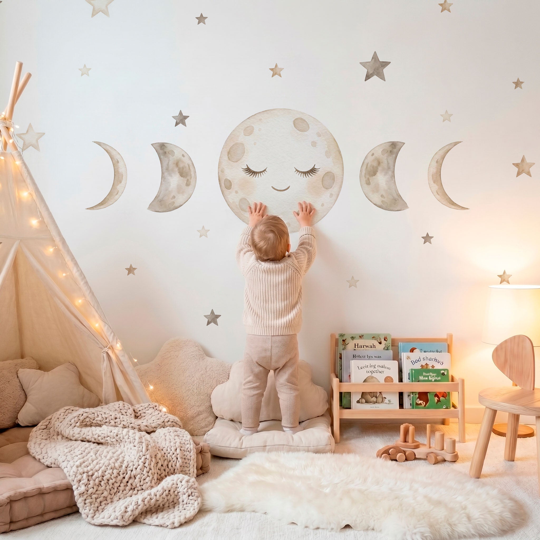 Vinilo Infantil Fases Lunares